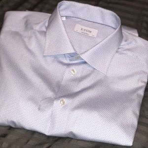 ***SOLD*** ETON CONTEMPORARY Blue Woven LS Shirt